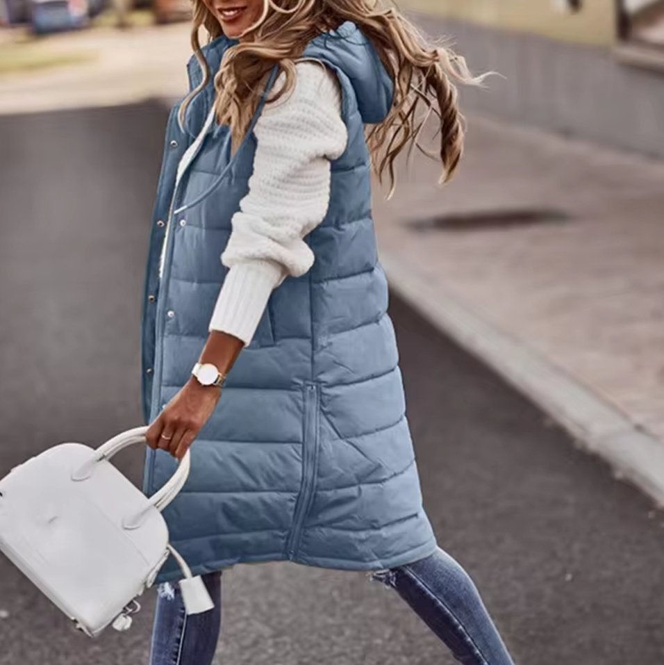 Dahlia™ | Jouw Stijlvolle Lange Puffer Vest - Lumiza