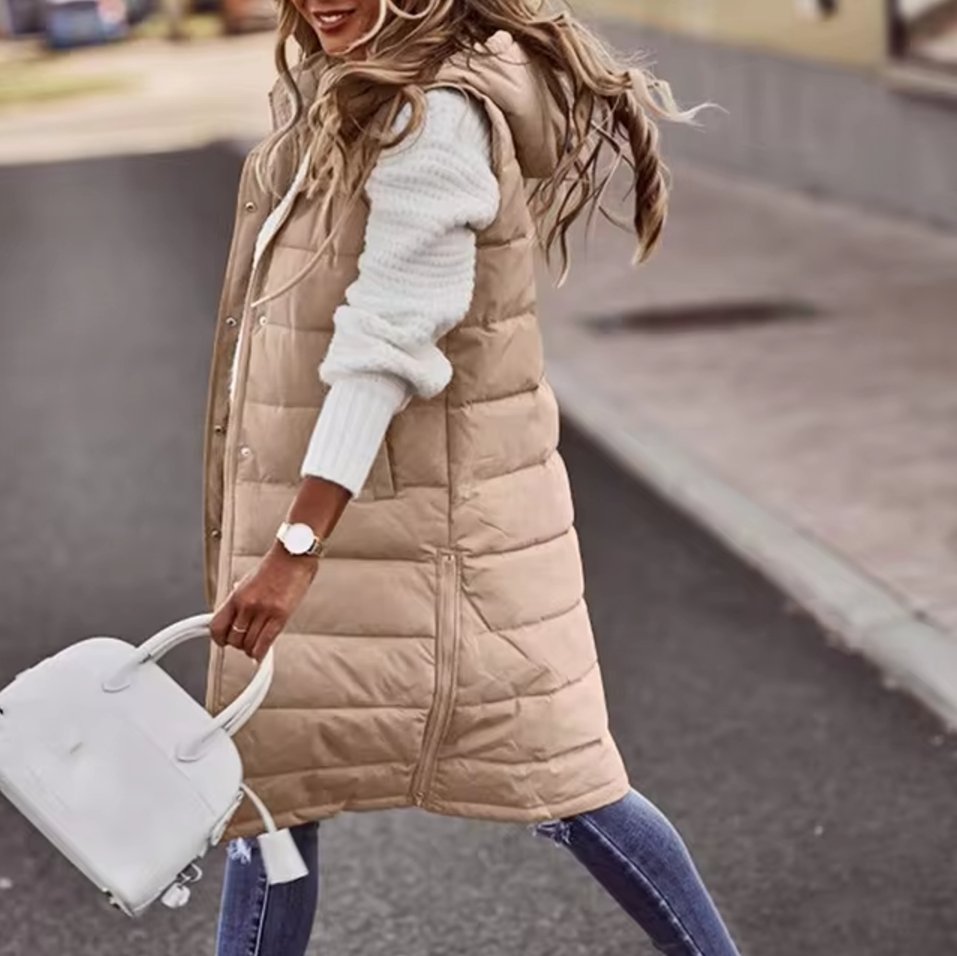 Dahlia™ | Jouw Stijlvolle Lange Puffer Vest - Lumiza