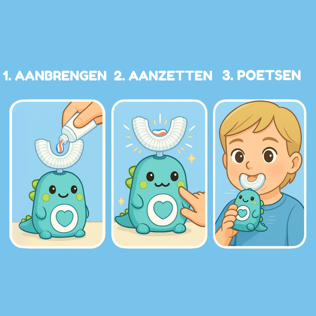 DinoBrush™ | De 360° tandenborstel die poetsen leuk maakt - Lumiza