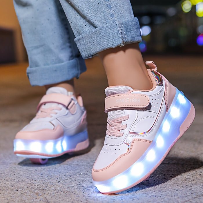 FlashRider™ | Sneakers met Uitschuifwielen en Lichtshow - Lumiza