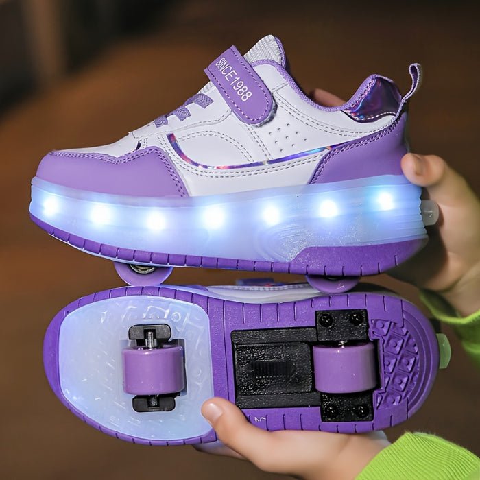 FlashRider™ | Sneakers met Uitschuifwielen en Lichtshow - Lumiza