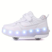 FlashRider™ | Sneakers met Uitschuifwielen en Lichtshow - Lumiza