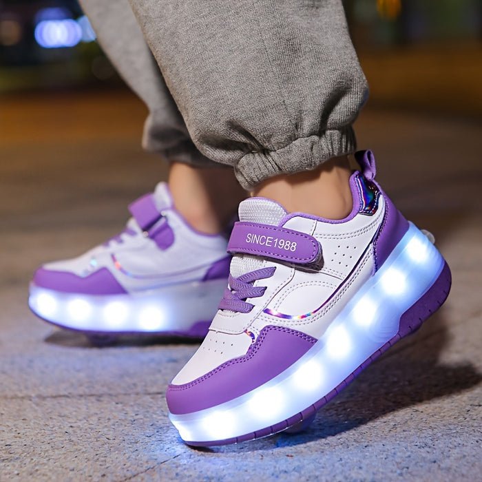 FlashRider™ | Sneakers met Uitschuifwielen en Lichtshow - Lumiza