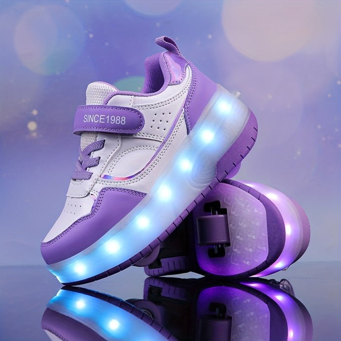 FlashRider™ | Sneakers met Uitschuifwielen en Lichtshow - Lumiza