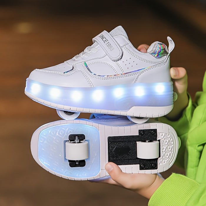 FlashRider™ | Sneakers met Uitschuifwielen en Lichtshow - Lumiza