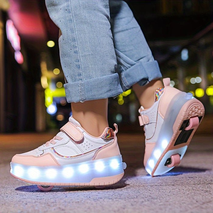 FlashRider™ | Sneakers met Uitschuifwielen en Lichtshow - Lumiza