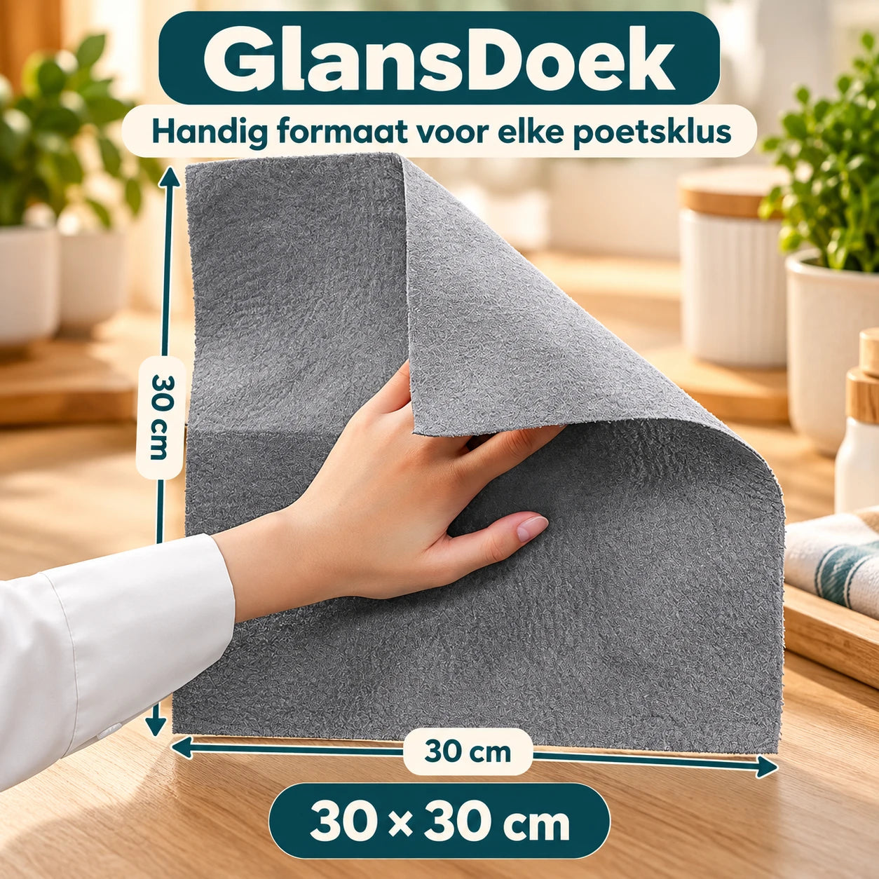 GlansDoek 30 bij 30 centimeter