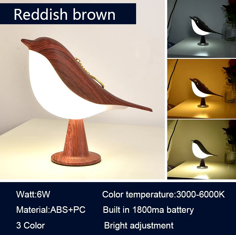 GlowBird™ | 3 Kleuren, Dimbaar Licht met Aanraakschakelaar - Perfect voor Jouw Nachtkastje! - Lumiza