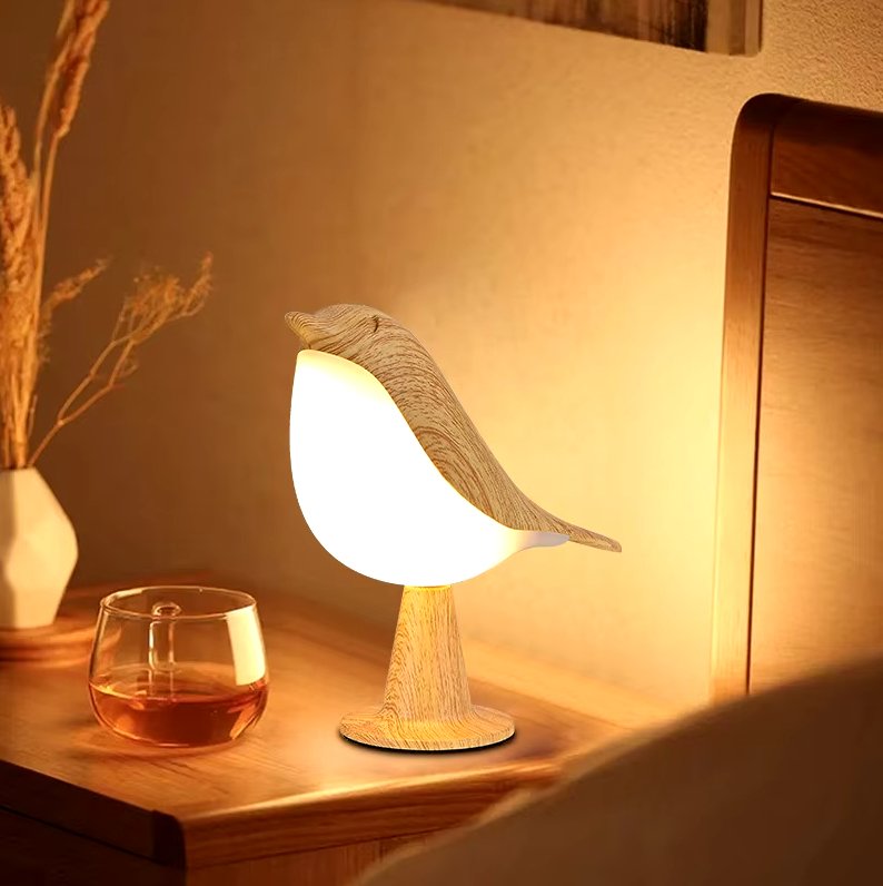 GlowBird™ | 3 Kleuren, Dimbaar Licht met Aanraakschakelaar - Perfect voor Jouw Nachtkastje! - Lumiza