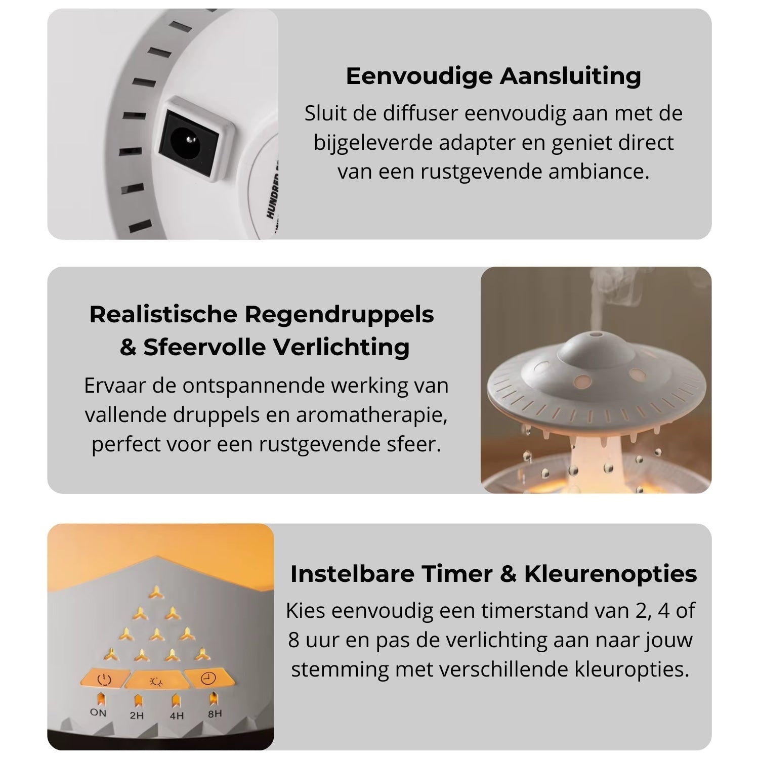 GlowDrop™ | Aroma diffuser met relaxend licht & watereffect - Lumiza