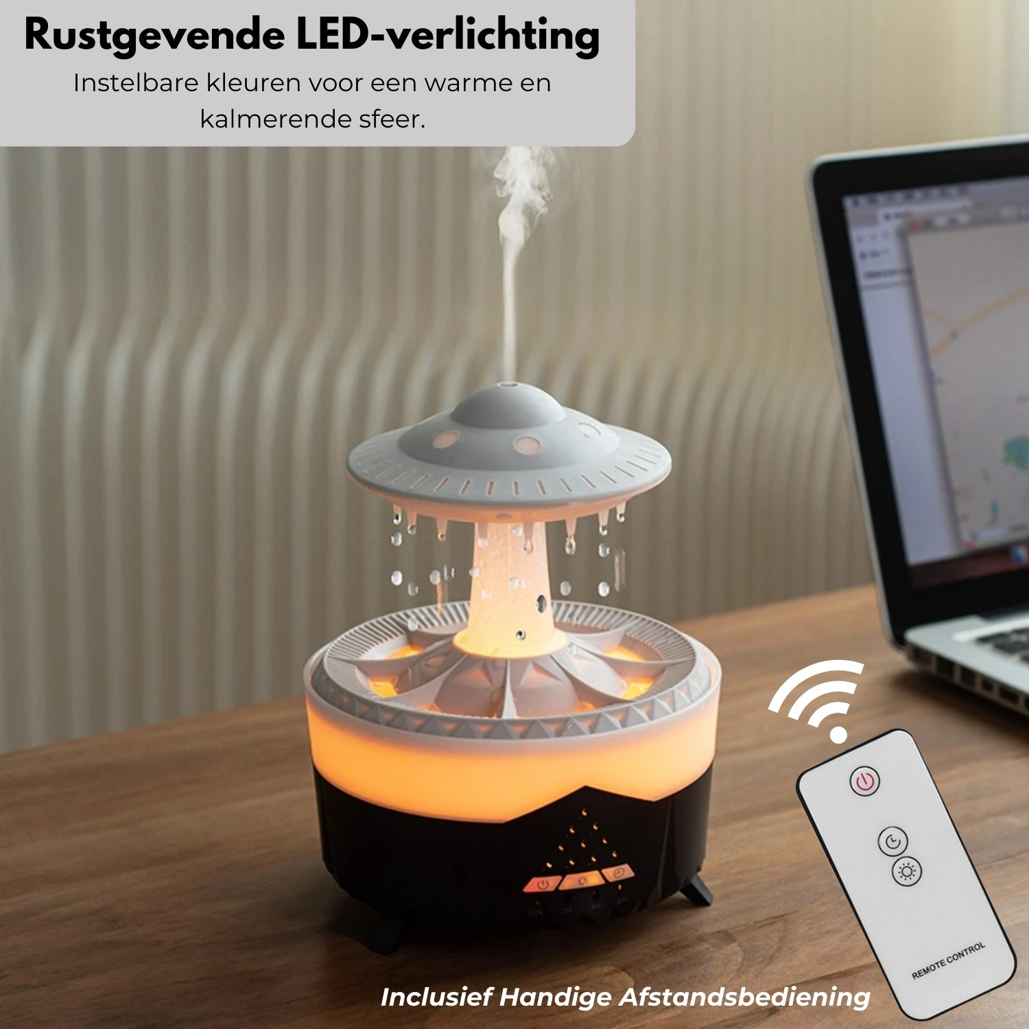 GlowDrop™ | Aroma diffuser met relaxend licht & watereffect - Lumiza