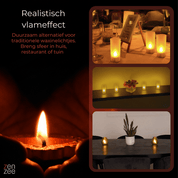 GlowZen™ | Oplaadbare LED Sfeerkaarsen met Afstandsbediening - Lumiza