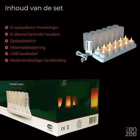 GlowZen™ | Oplaadbare LED Sfeerkaarsen met Afstandsbediening - Lumiza