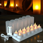 GlowZen™ | Oplaadbare LED Sfeerkaarsen met Afstandsbediening - Lumiza