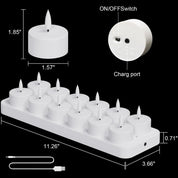 GlowZen™ | Oplaadbare LED Sfeerkaarsen met Afstandsbediening - Lumiza
