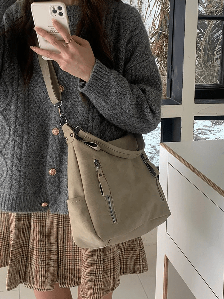 Hannah™ | Leren Schoudertas Retro Handtas - Lumiza