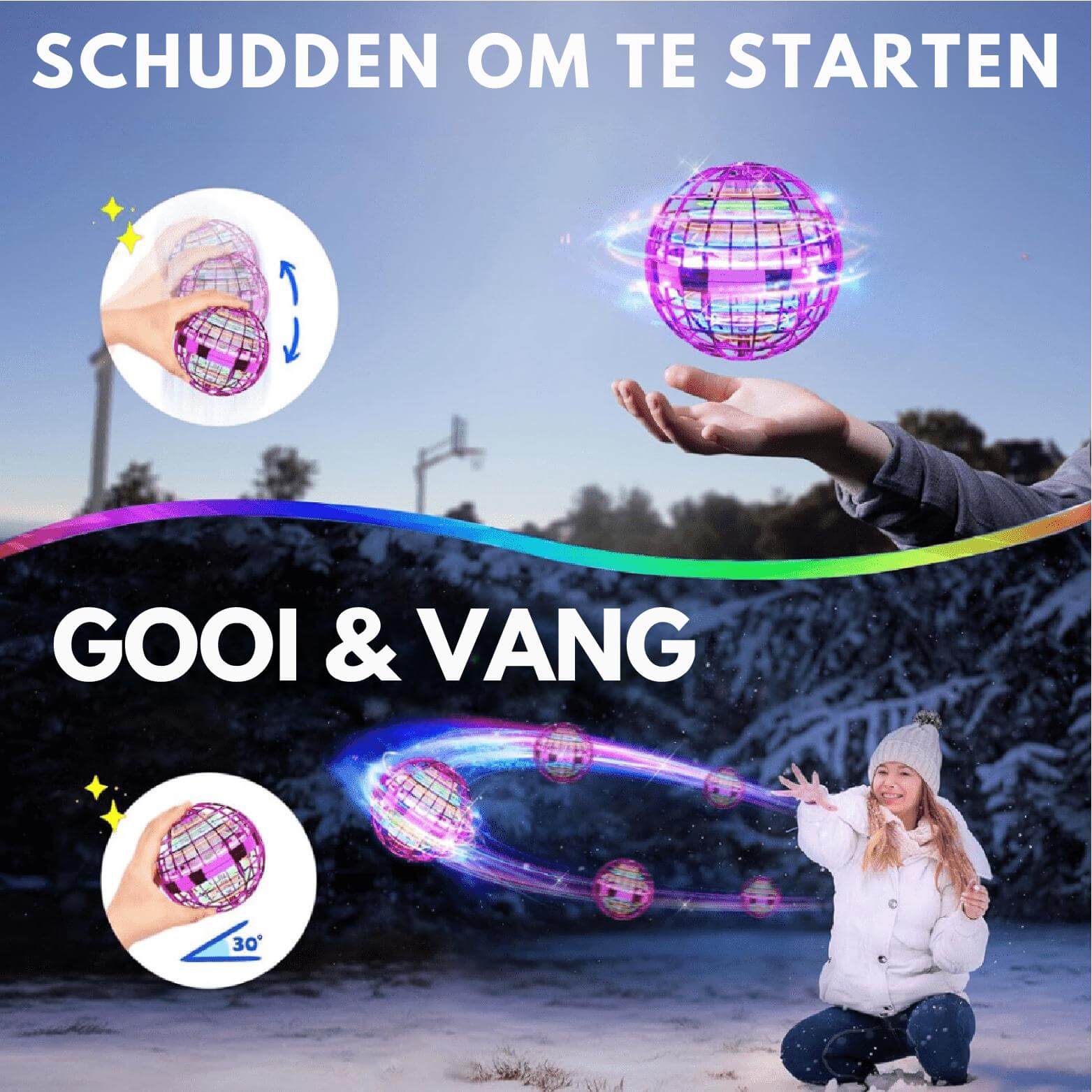 HoverBal™ | LED Magie in de Lucht - Lumiza