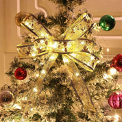 KerstLume lichtgevend kerstlint als strik in een kerstboom
