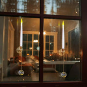 KristalFlair™ | 6 LED kerstkaarsen met gouden details & afstandsbediening - Lumiza