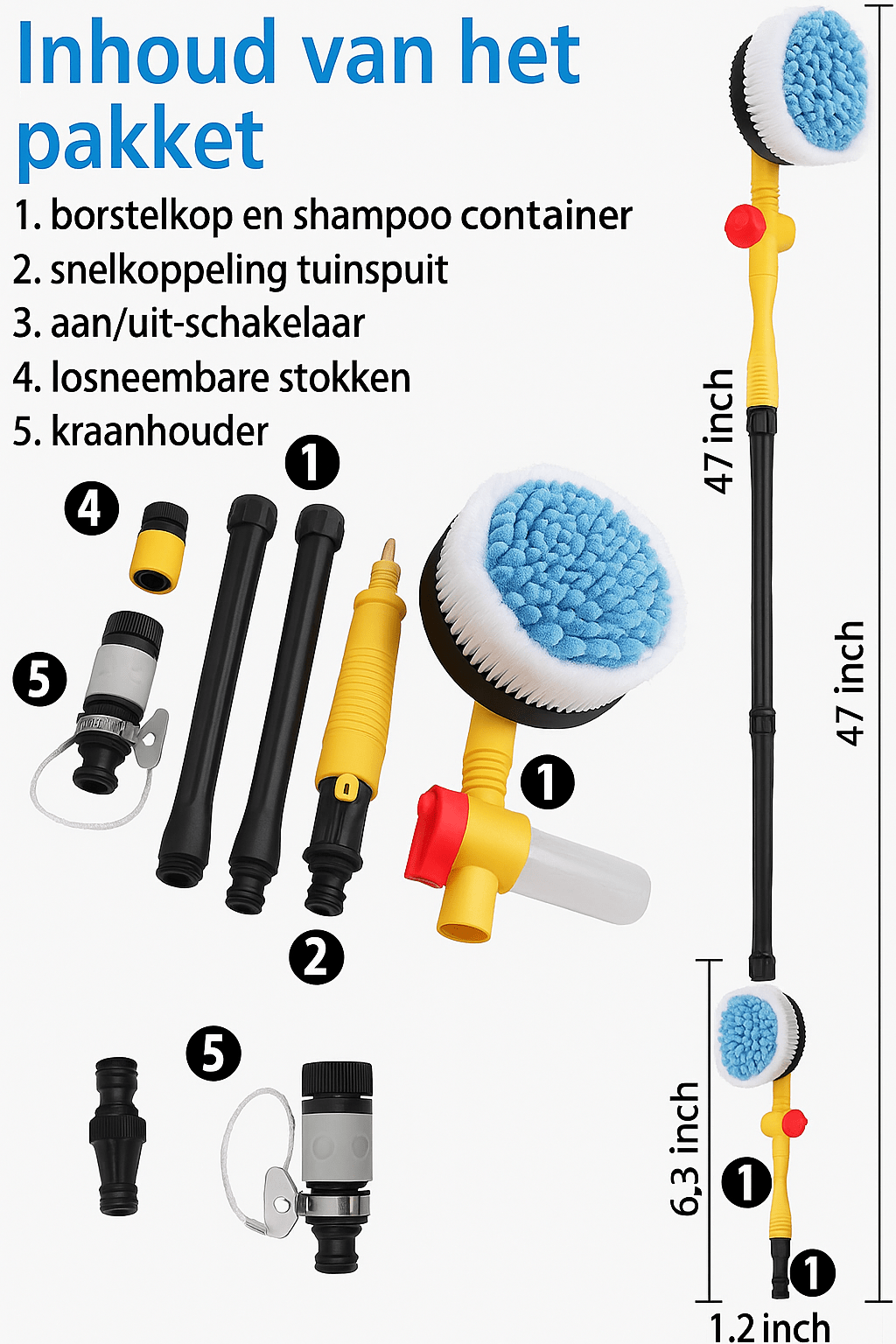 MagicMop™ | De autowasborstel die voor je werkt - Lumiza