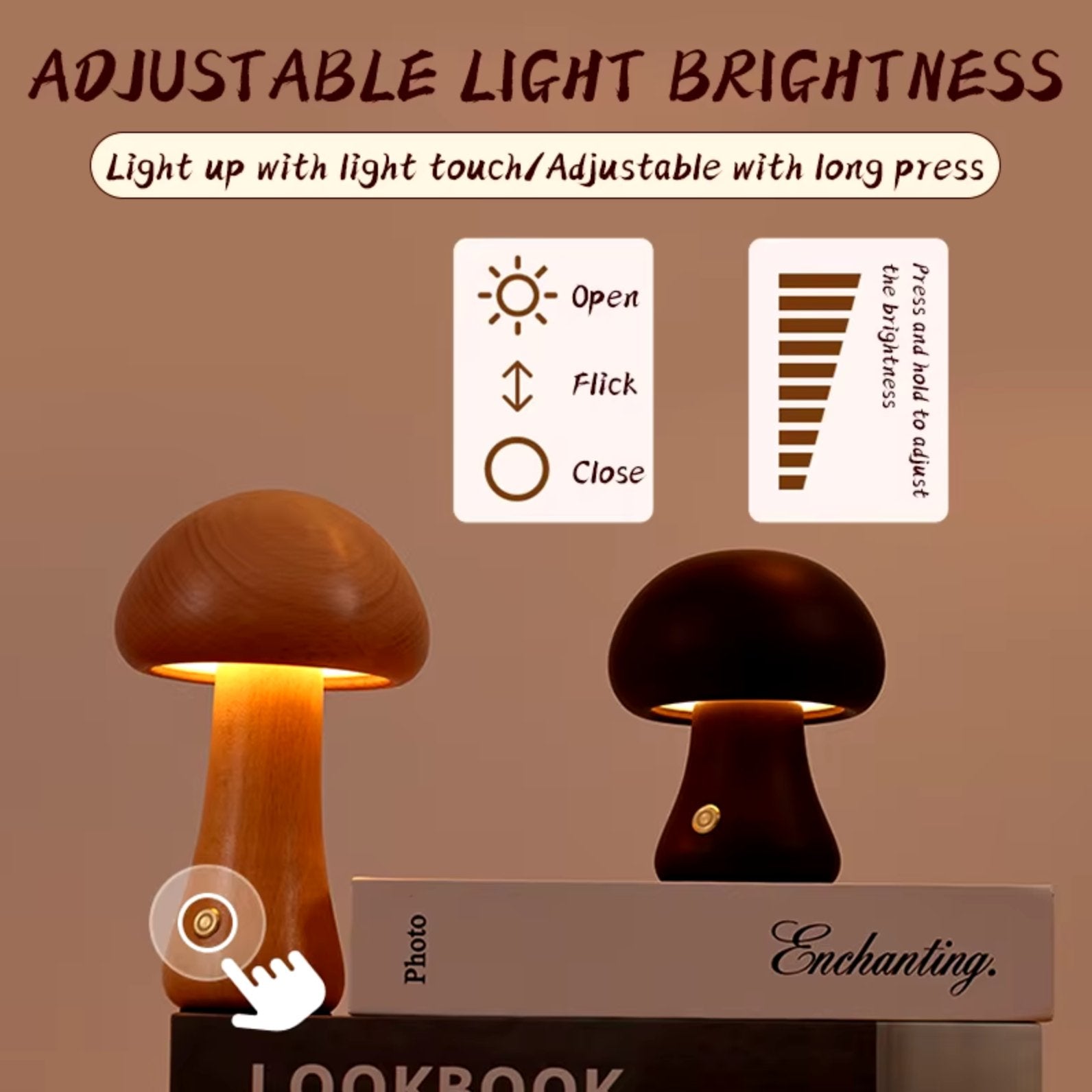 MushGlow™ | Warmte en sfeer in een prachtig houten design. - Lumiza