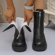 Nova™ | Warme Rits Laarzen met Stijlvolle Twist - Lumiza