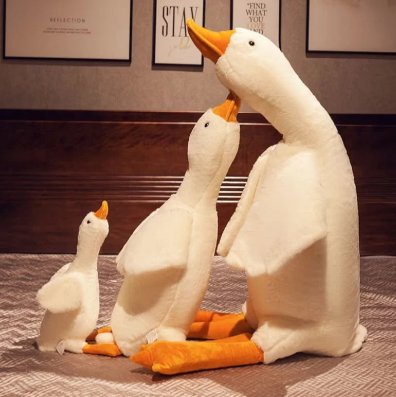 PluGans zachte knuffelgans en pluche kussen