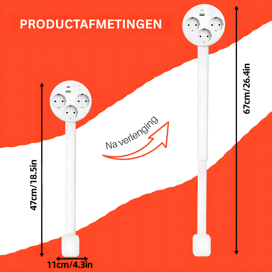 PlugEase™ | Slim stopcontact, altijd binnen handbereik - Lumiza