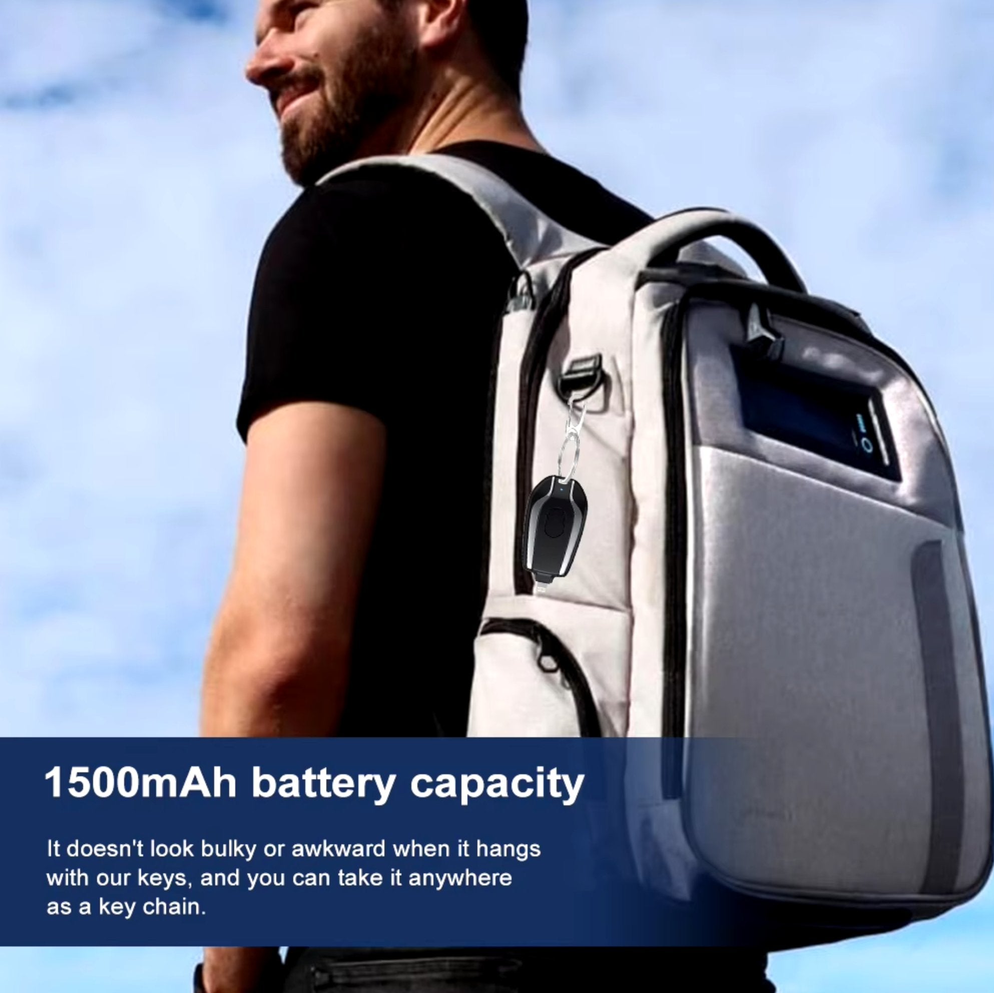 PocketPower™ | Draagbare Sleutelhanger Power Bank voor Elke Situatie! - Lumiza