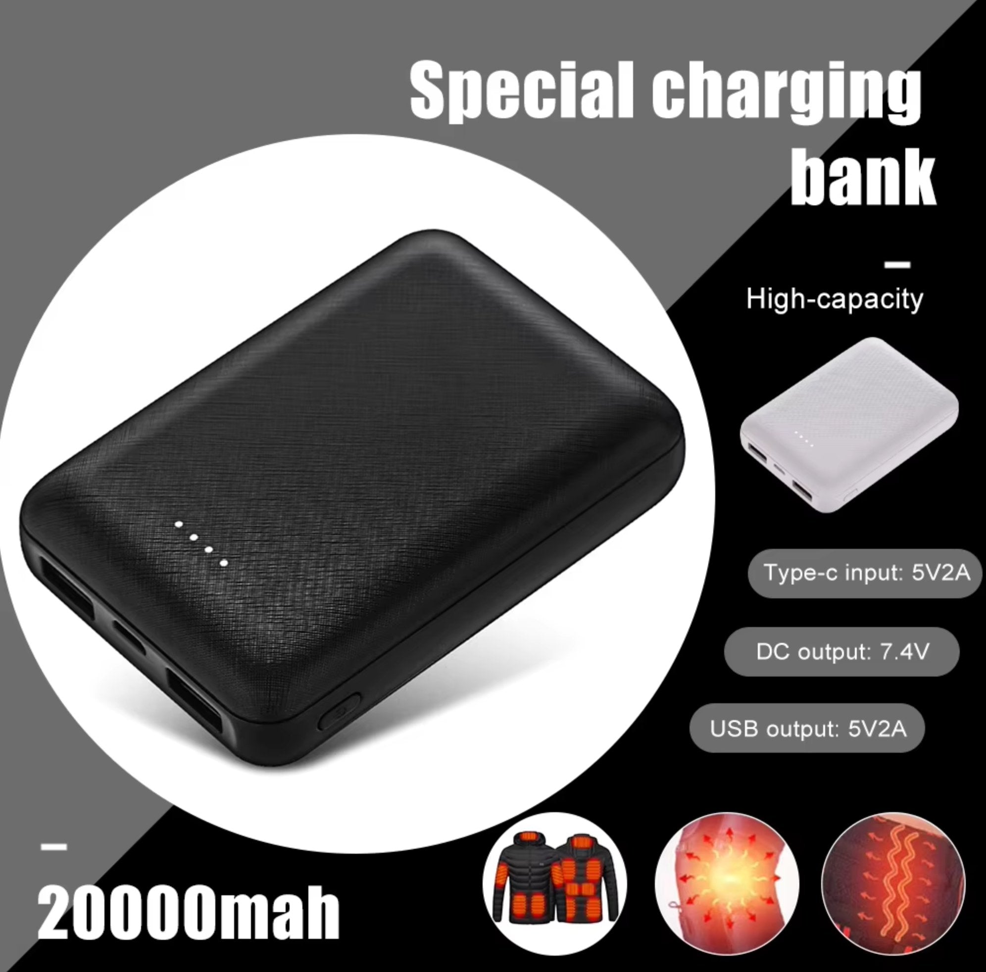 PowerHeat™ | 20000mAh – De Perfecte Power Bank voor Verwarmde Kleding! - Lumiza