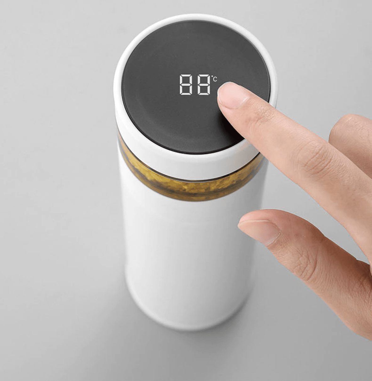 SipSense™ | Thermosfles met Theefilter en Slim Display - Lumiza