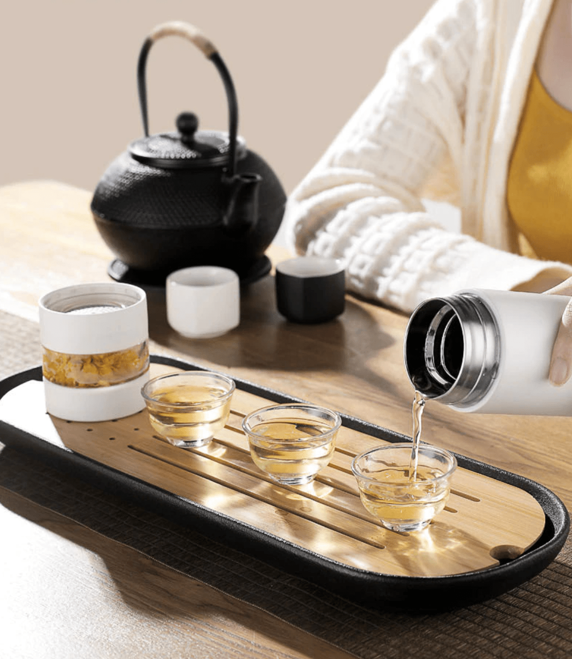 SipSense™ | Thermosfles met Theefilter en Slim Display - Lumiza