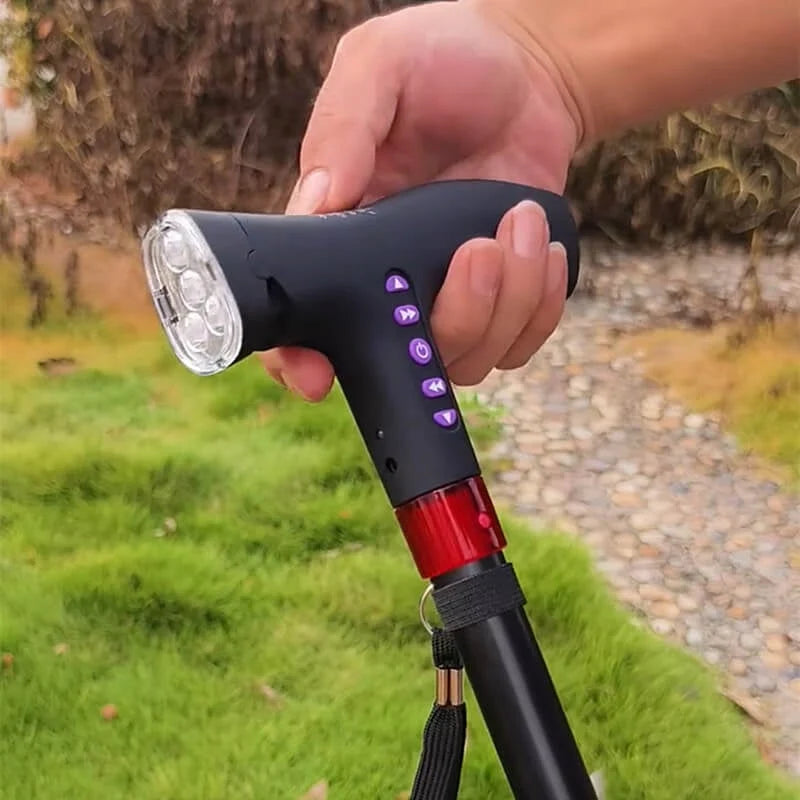 LumaStep verstelbare wandelstok met licht en alarm
