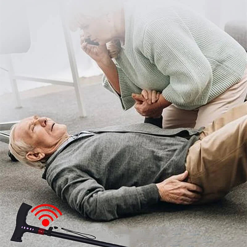 LumaStep verstelbare wandelstok met licht en alarm