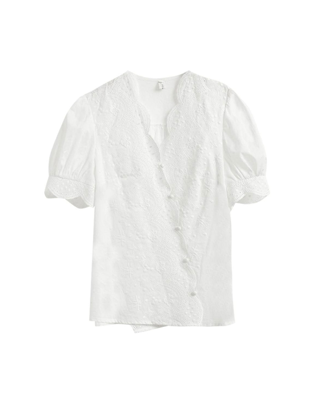 Sophia™ | Elegante Chiffon Blouse met Bloemendetails - Lumiza