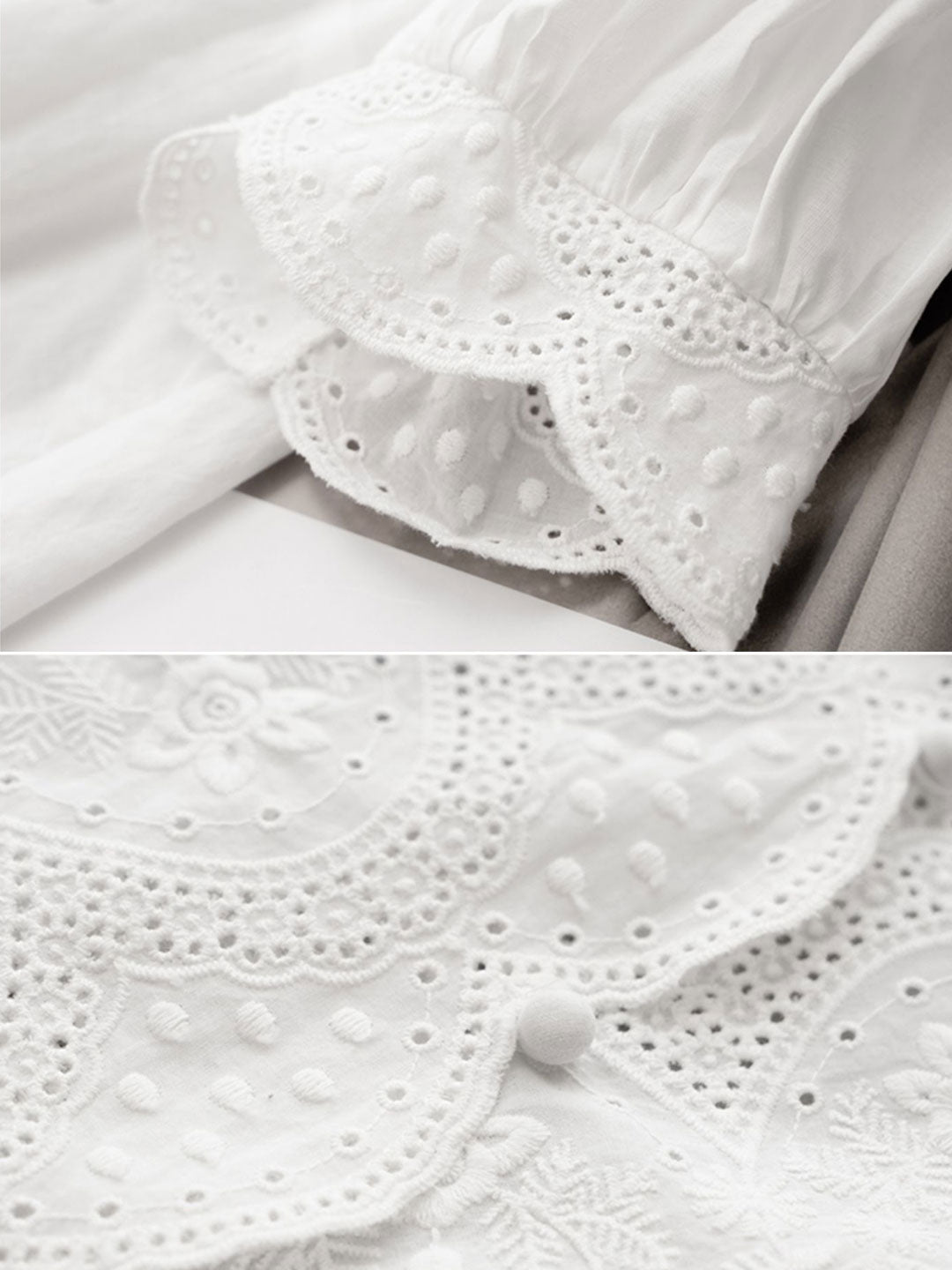 Sophia™ | Elegante Chiffon Blouse met Bloemendetails - Lumiza