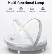 SoundGlow™ | 4 - in - 1 Luxe Nachtlamp met Speaker & Draadloos Opladen - Lumiza