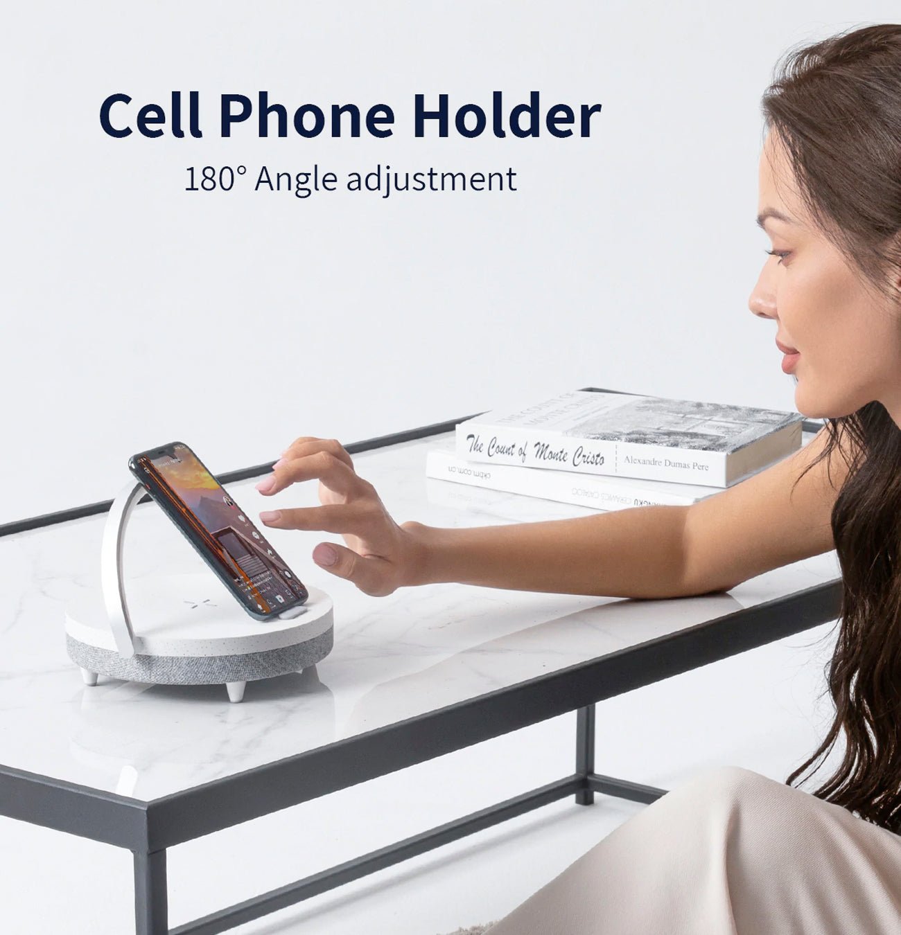 SoundGlow™ | 4 - in - 1 Luxe Nachtlamp met Speaker & Draadloos Opladen - Lumiza