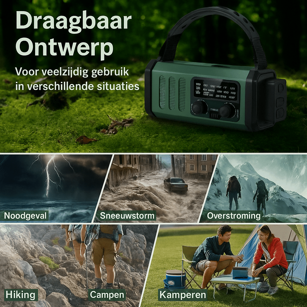 SurvivalWave™ | Duurzame Noodradio 10.000 mAh - Lumiza