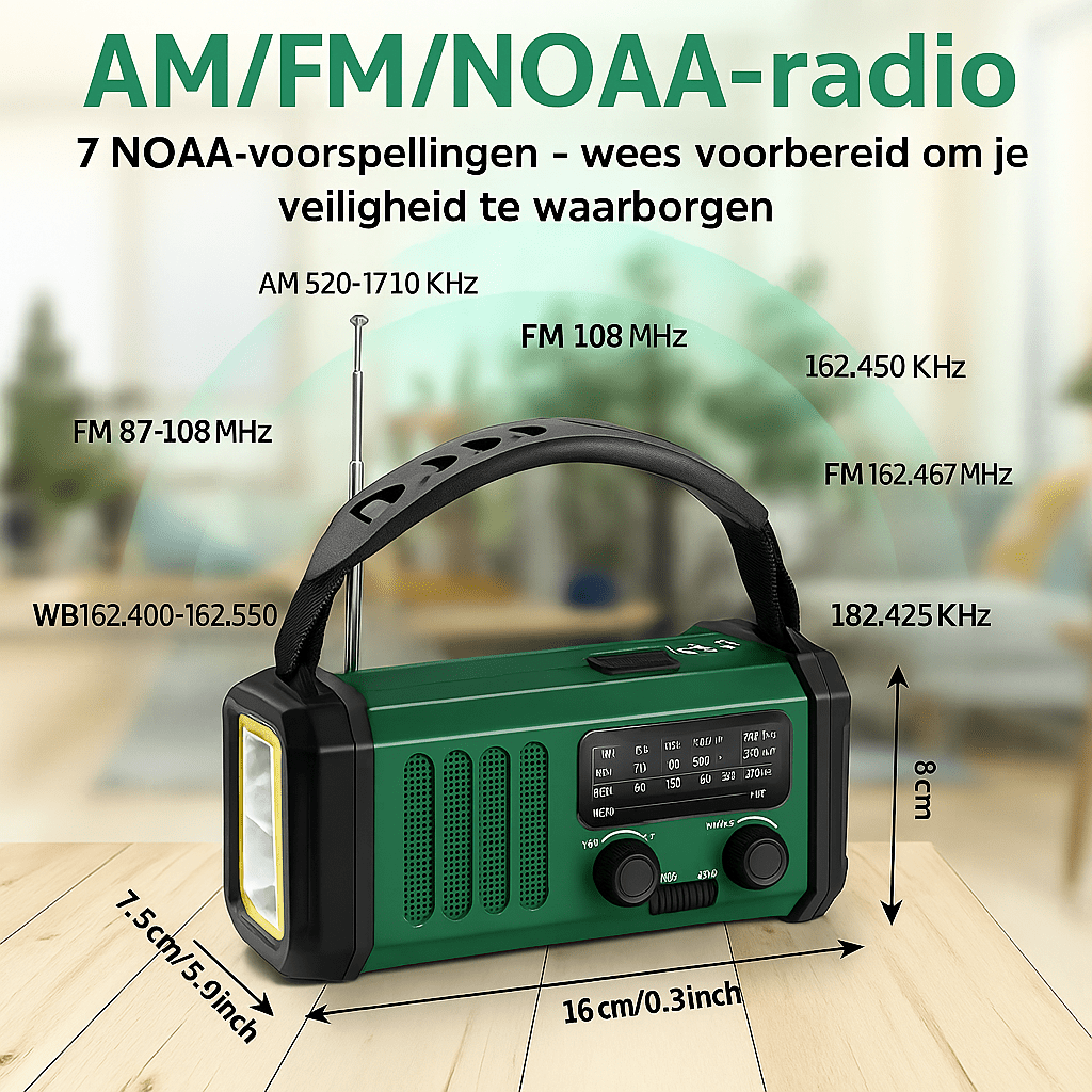 SurvivalWave™ | Duurzame Noodradio 10.000 mAh - Lumiza