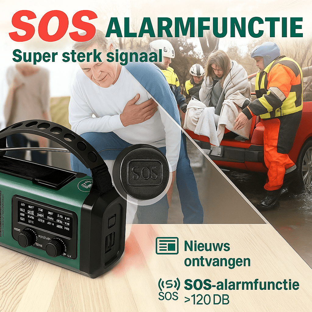 SurvivalWave™ | Duurzame Noodradio 10.000 mAh - Lumiza