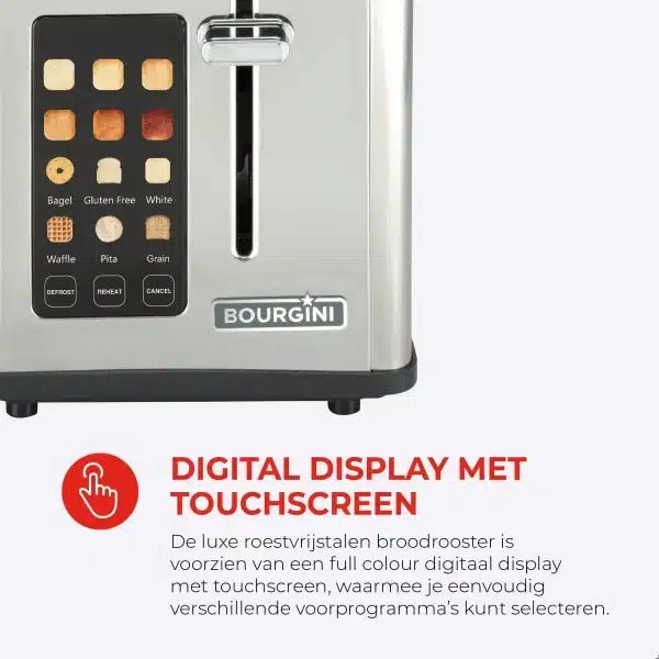 ToastTouch™ | Broodrooster met stijlvol touchscreen & perfect resultaat - Lumiza
