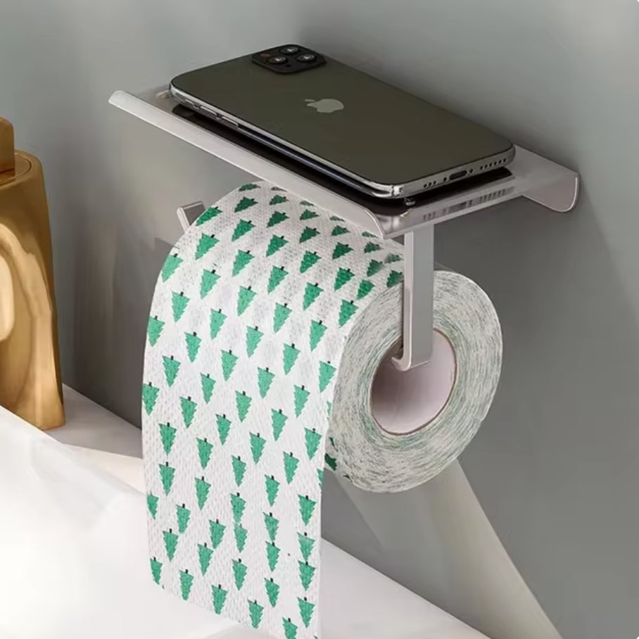 Toiletty holder™ | Toiletrolhouder met Plankje | Stijl en Functionaliteit in één - Lumiza