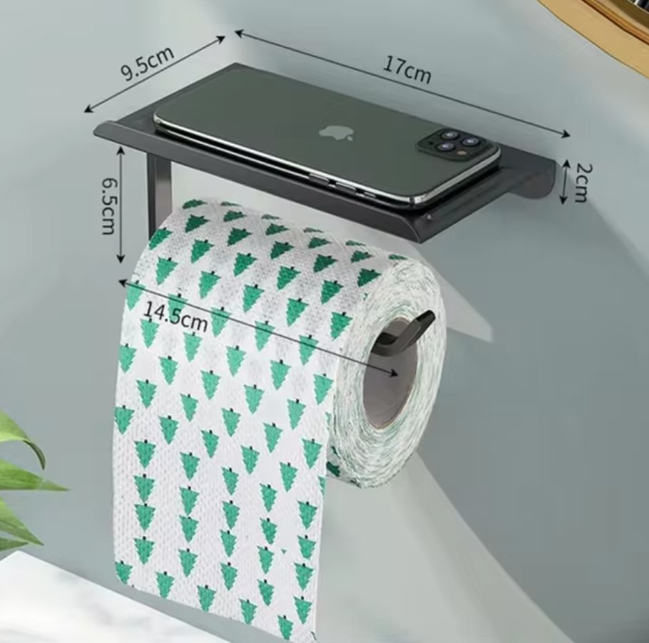 Toiletty holder™ | Toiletrolhouder met Plankje | Stijl en Functionaliteit in één - Lumiza