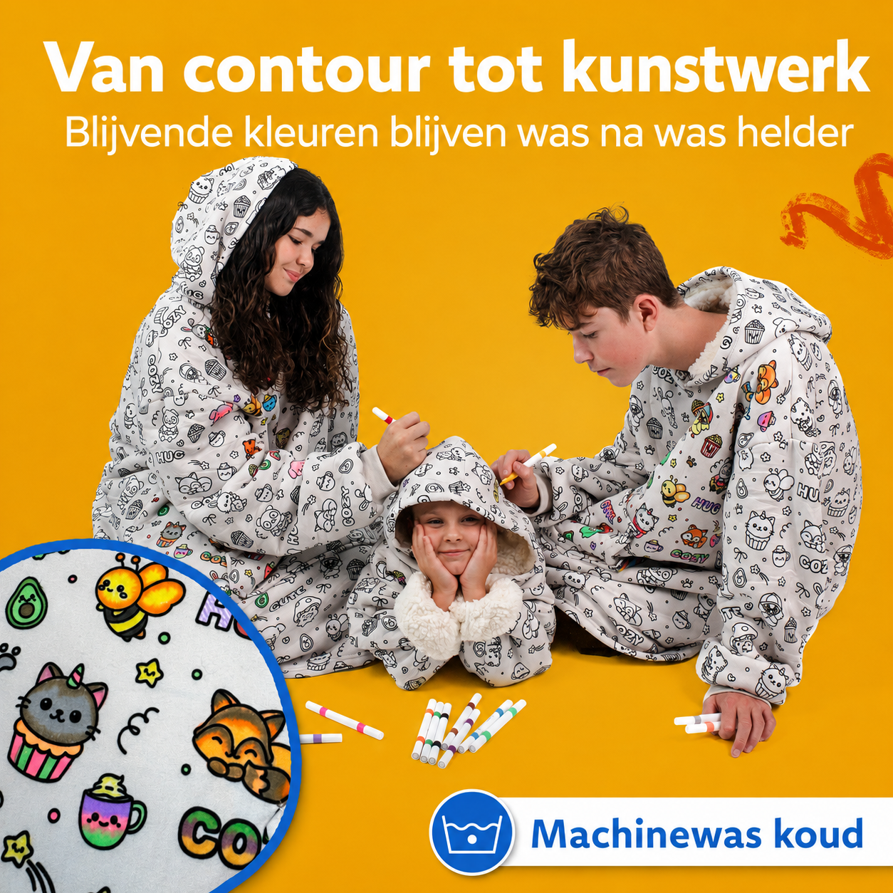 CuddleHoodie™ | Kleur je eigen warme draagdeken