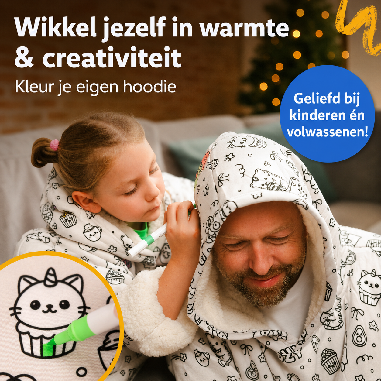 CuddleHoodie™ | Kleur je eigen warme draagdeken