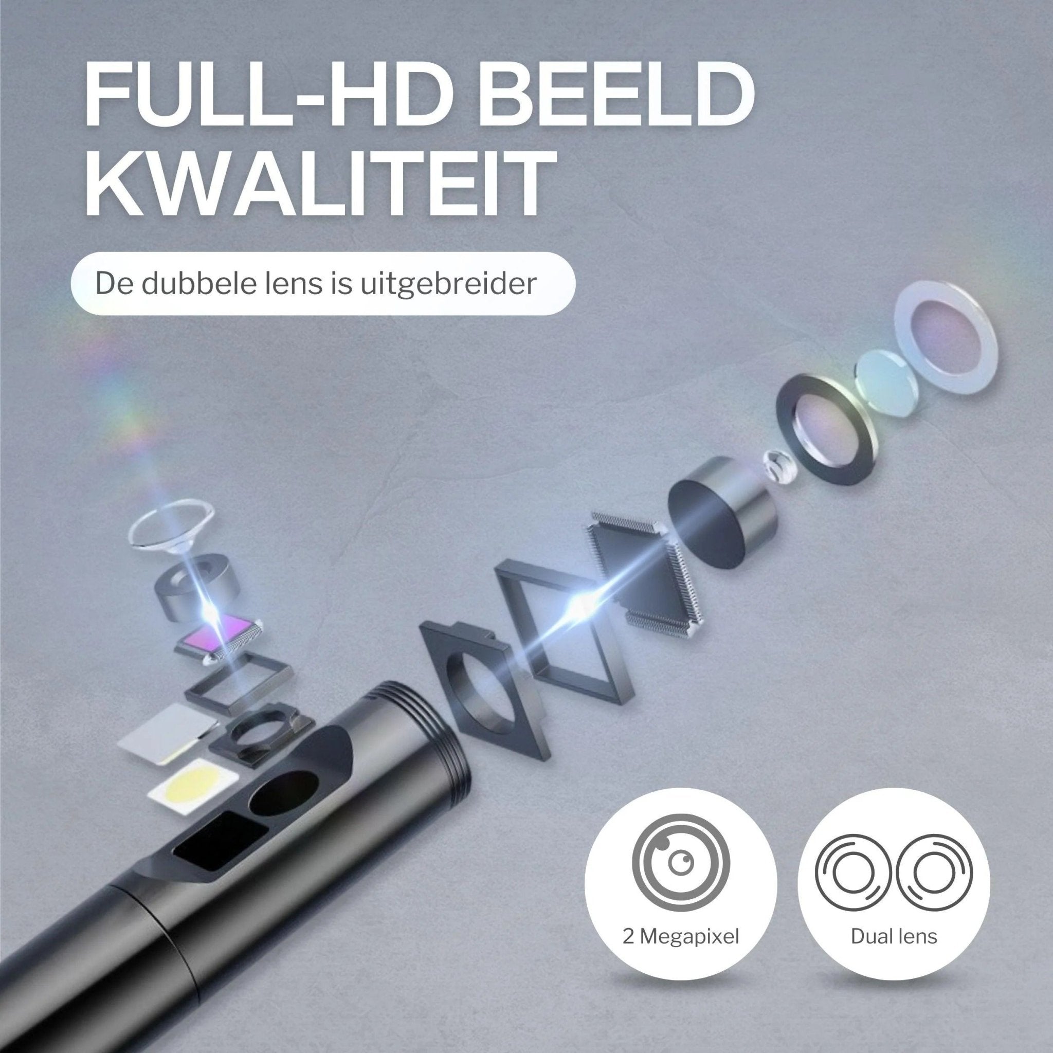 VisioCore™ | Professionele HD - inspectiecamera met 5m precisiekabel - Lumiza