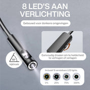 VisioCore™ | Professionele HD - inspectiecamera met 5m precisiekabel - Lumiza