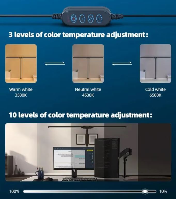 VisionBeam™ | Krachtige LED Bureaulamp met Flexibele Zwanenhals - Lumiza