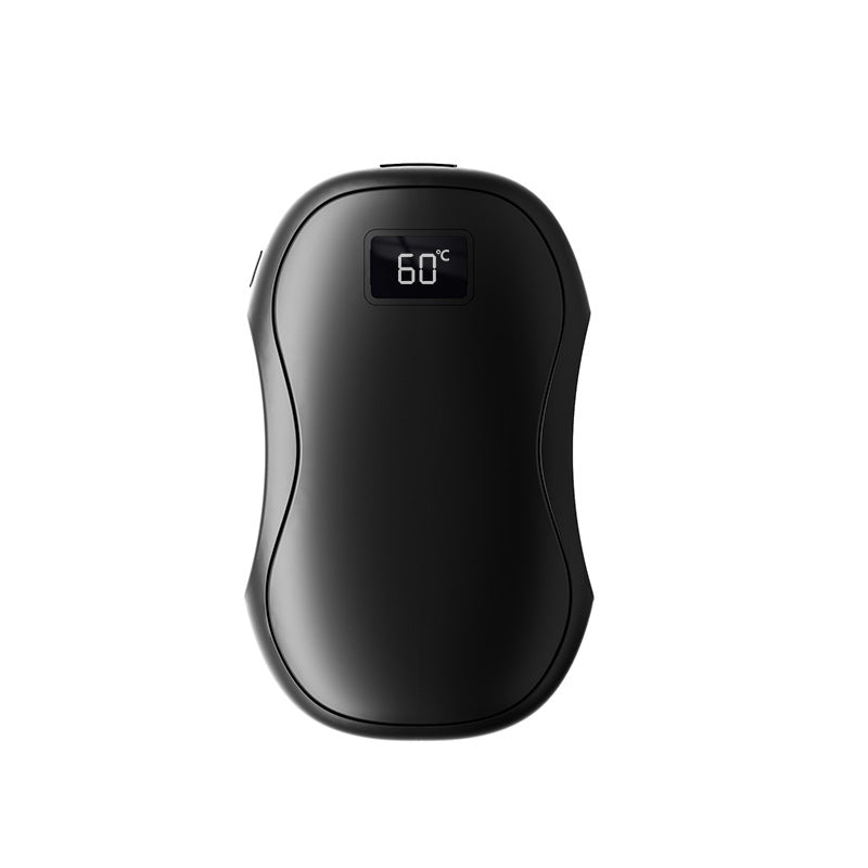 Zwarte N26 magnetisch deelbare handwarmer met digitaal scherm